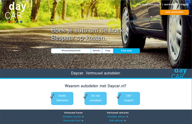 Daycar website ontwerp 2016